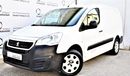 Peugeot Partner Tepee VAN 1.6L B9 MANUAL 2018 GCC UNDER BALANCE AGENCY WARRANTY UP TO 2022 OR 100,000 KM