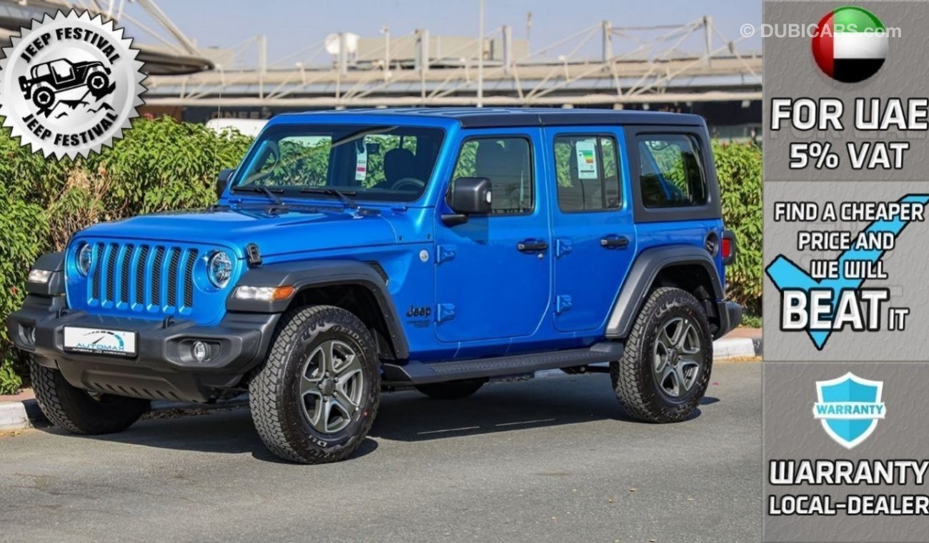 Jeep Wrangler Unlimited Sport Plus V6 3.6L , 2023 GCC , 0Km , With 3 Years or 60K Km Warranty @Official Dealer