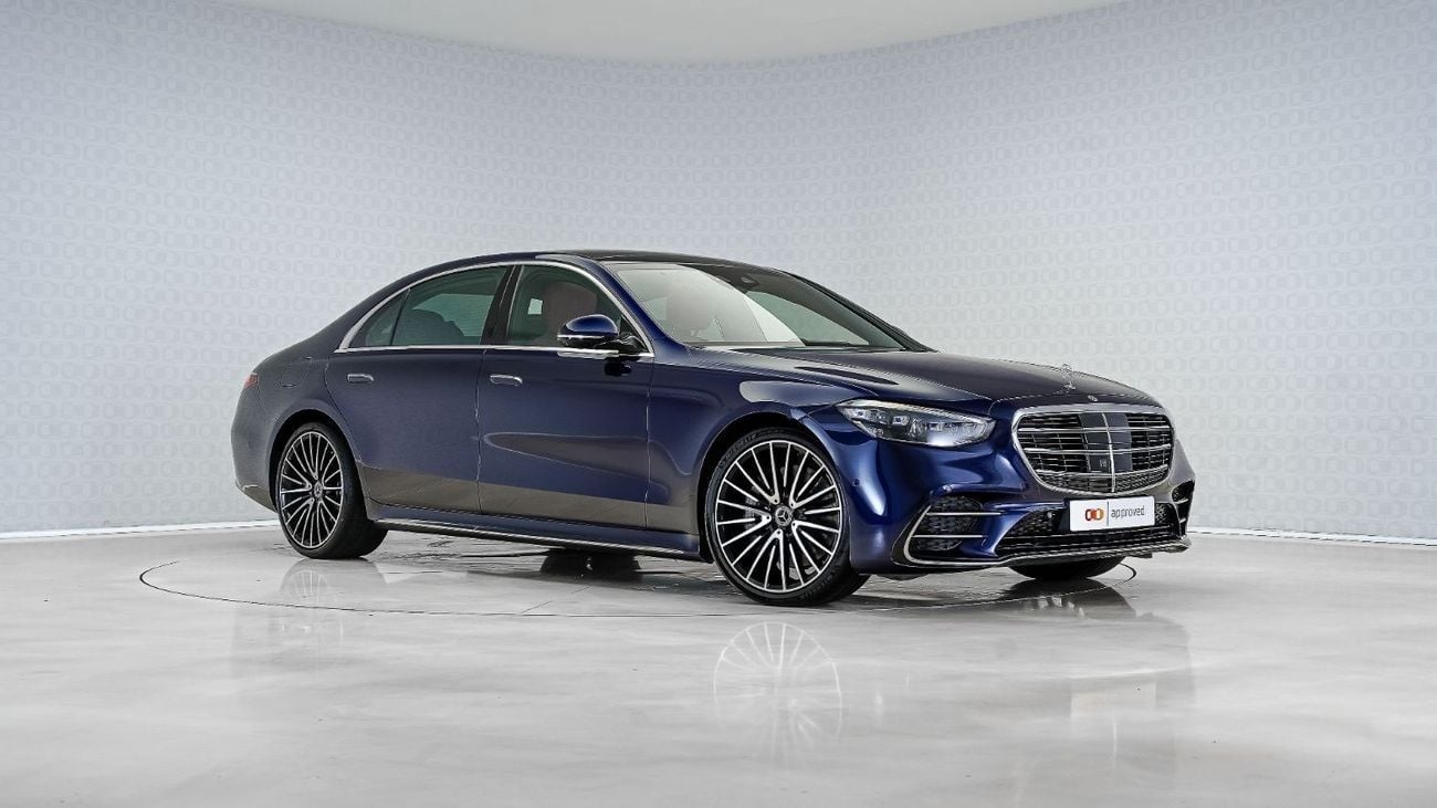 Mercedes-Benz S 450 4M 3.0L (367 HP) AMG Line | AED 7,170 PM | Rear Ent, Special Colour, Low KM |