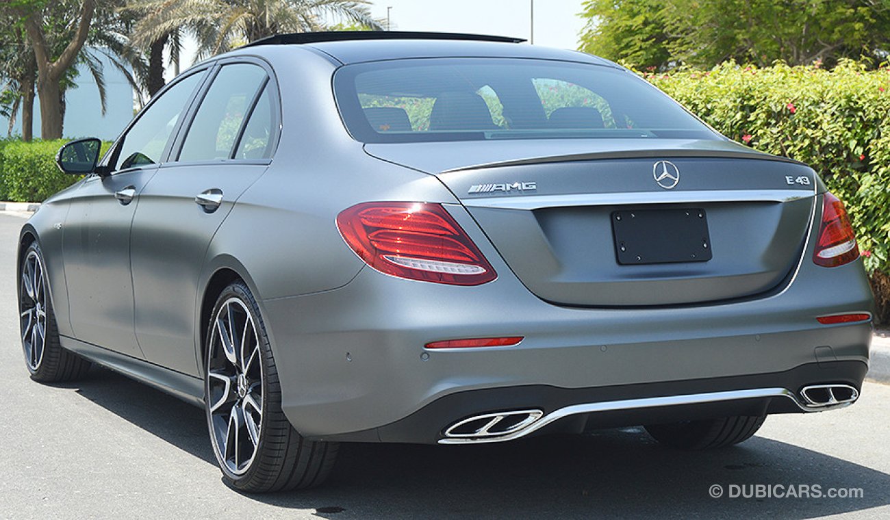 Mercedes-Benz E 43 AMG 3.0L, V6 Biturbo, GCC Specs with 2 Year Unlimited Mileage Warranty