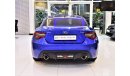 Subaru BRZ " CASH DEAL ONLY " ORIGINAL PAINT ( صبغ وكاله ) AGENCY WARRANTY Subaru BRZ 2017 Model!! in Blue Colo