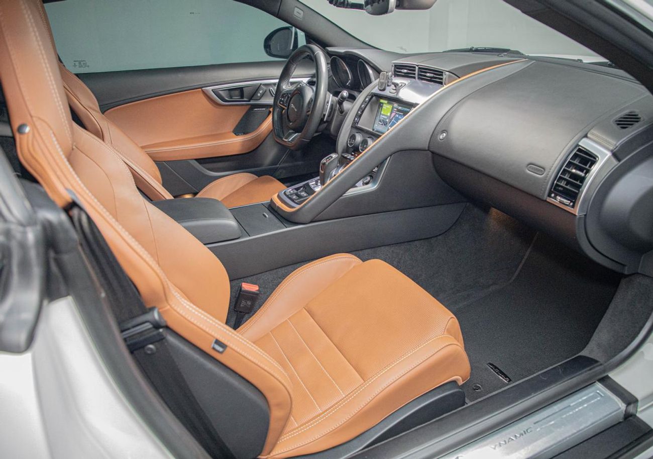 Jaguar F Type R-Dynamic 3.0L (377 HP) Coupe R-Dynamic S/C • 380 BHP V6 • Warranty + Service Contract Available