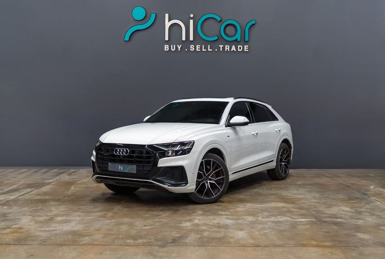 أودي Q8 55 TFSI quattro S-Line 3.0L (340 HP) AED 2,490 pm • 0% Downpayment • Audi Q8 55 TFSI S-Line • 1 Year