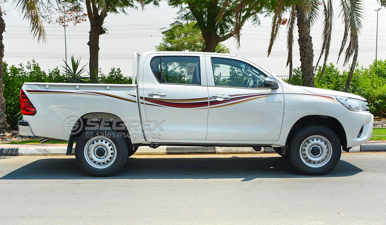 تويوتا هيلوكس 2.7 & 2.4 DOUBLE & SINGLE CABIN 4x4 & 4x2  POWER & MANUAL WINDOWS & MANUAL AND AUTO GEAR-B AVAILABLE