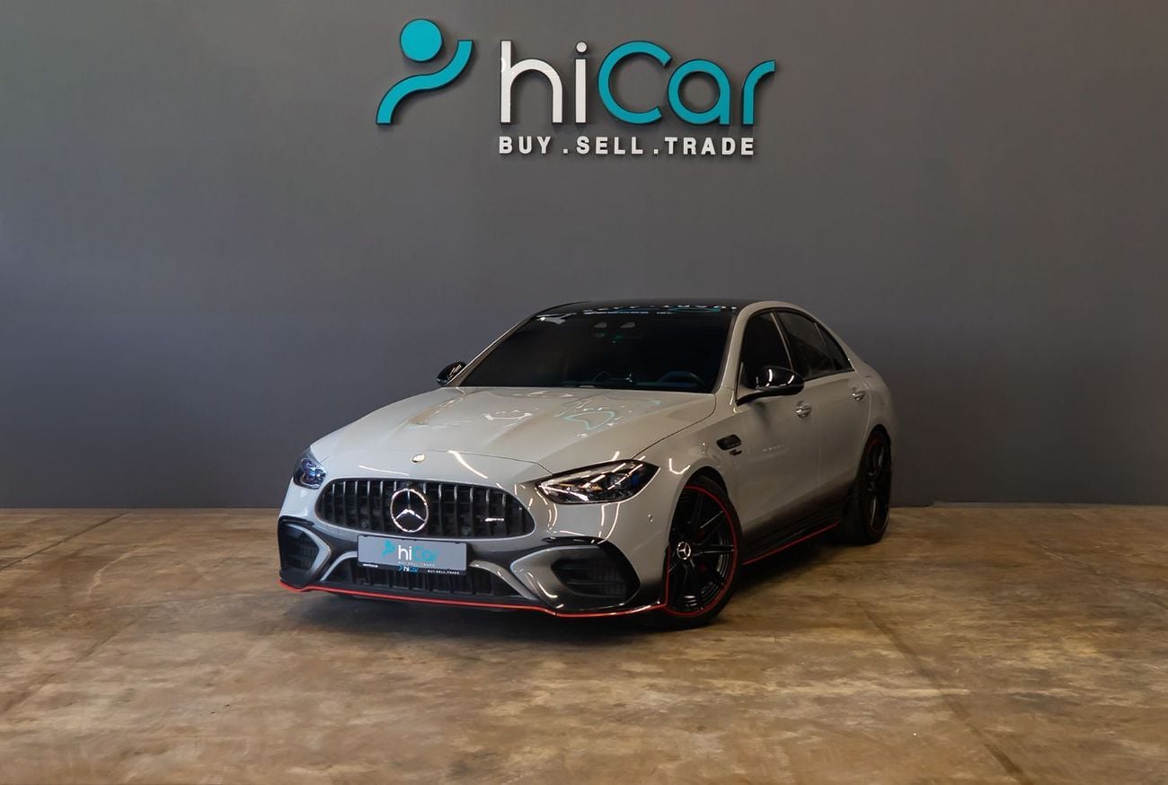 مرسيدس بنز C 63S AMG AED 8,240 pm • 0% Downpayment • AMG C63s E-Performance F1 Edition • Agency Warranty and Service Pack