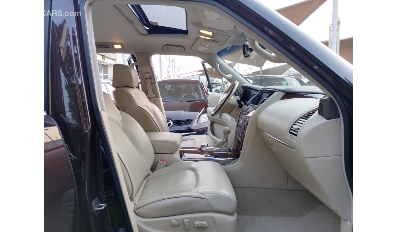 Infiniti QX56 Gulf model 2011, dye agency, radar, five cameras, leather hatch, cruise control, alloy wheels, in ex