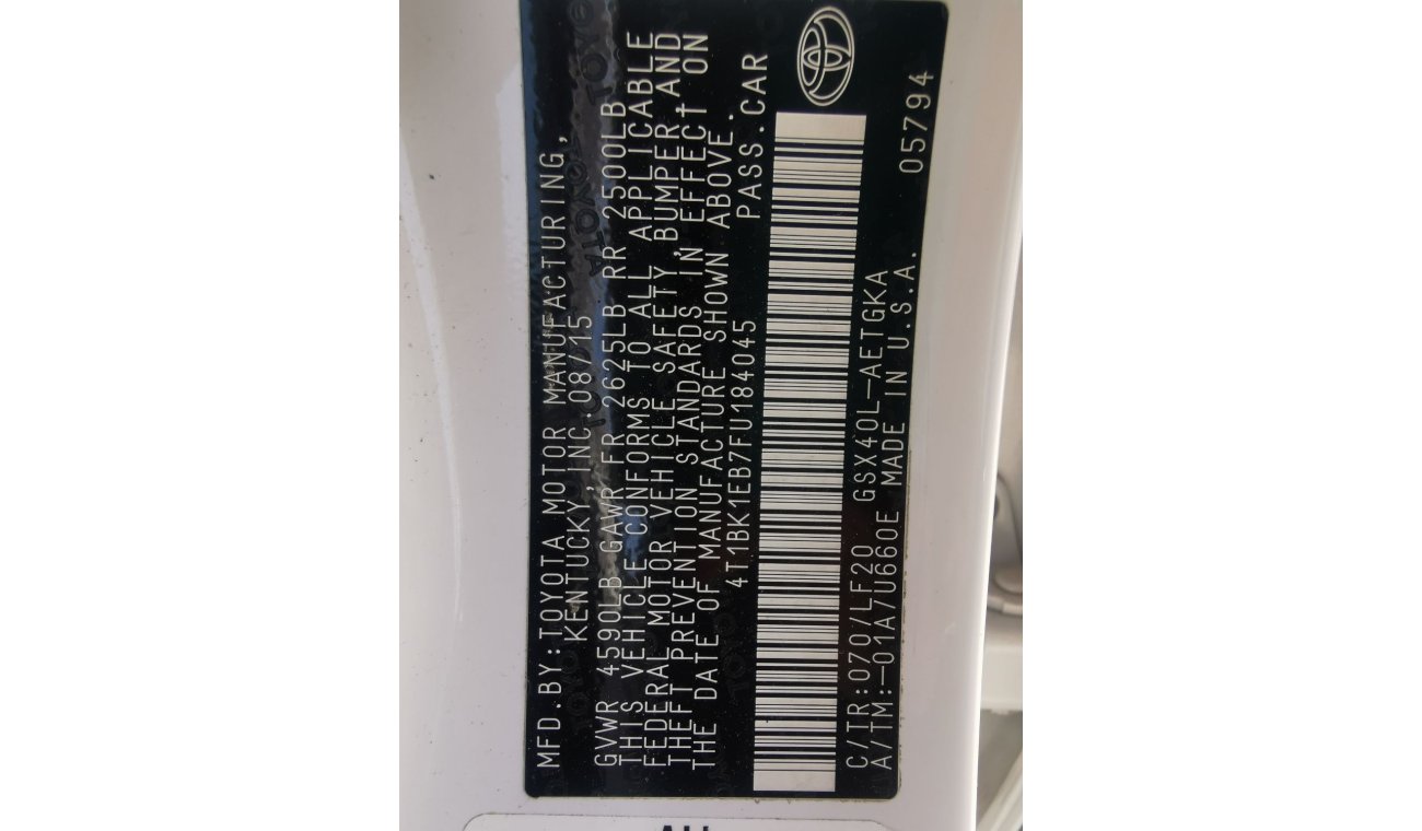 تويوتا افالون تويوتا افالون 2015 أمريكي بحاله ممتازه