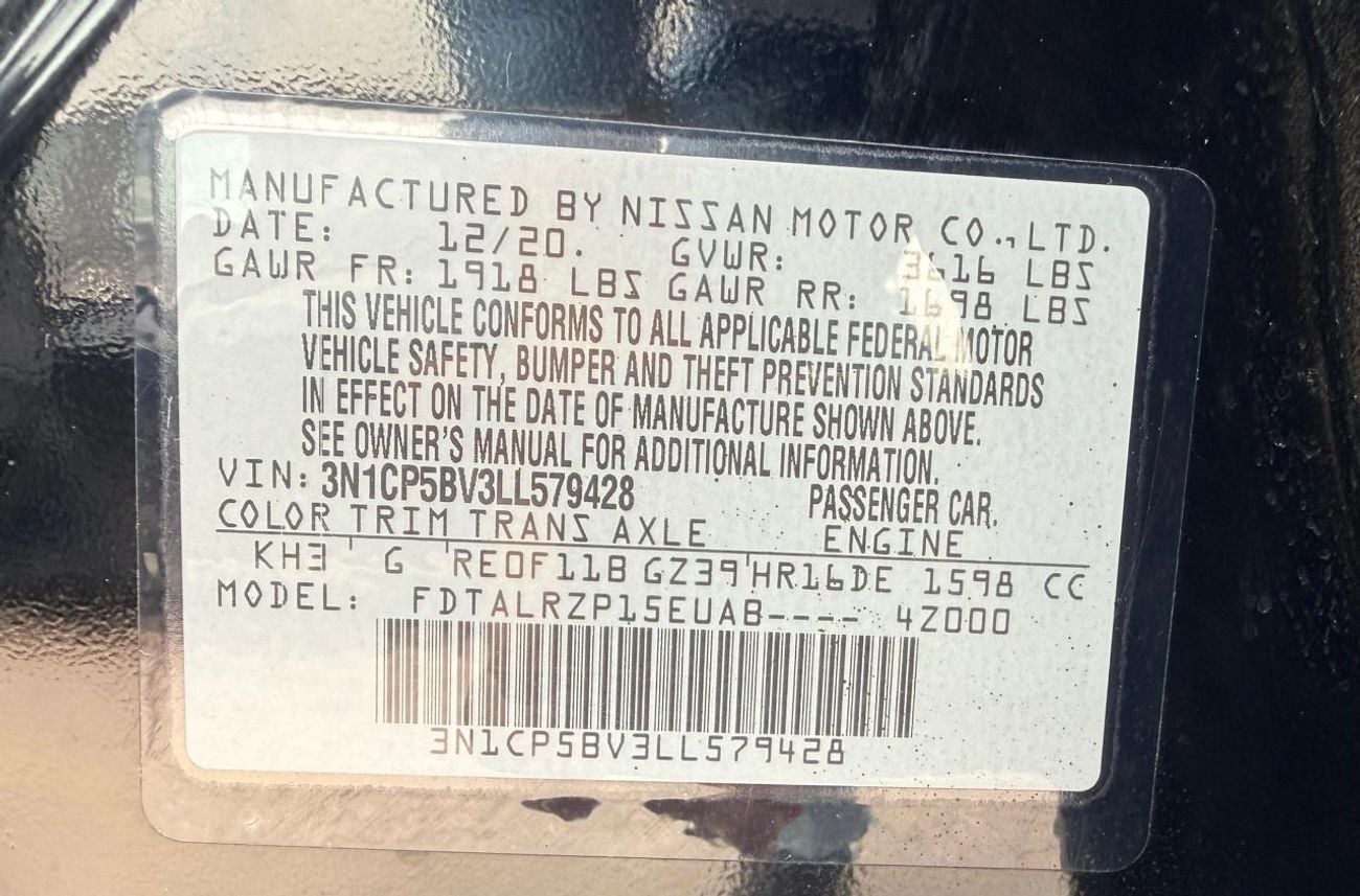 Nissan Kicks S 2020 Nissan Kicks