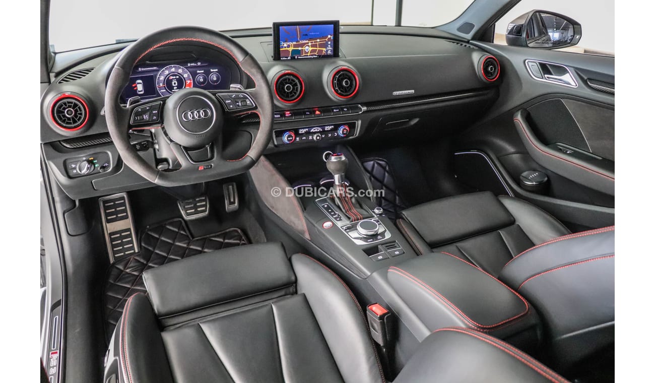 Audi RS3 Nardo Grey (Hatchback) 2018 GCC under Agency Warranty with Zero Down-Payment.