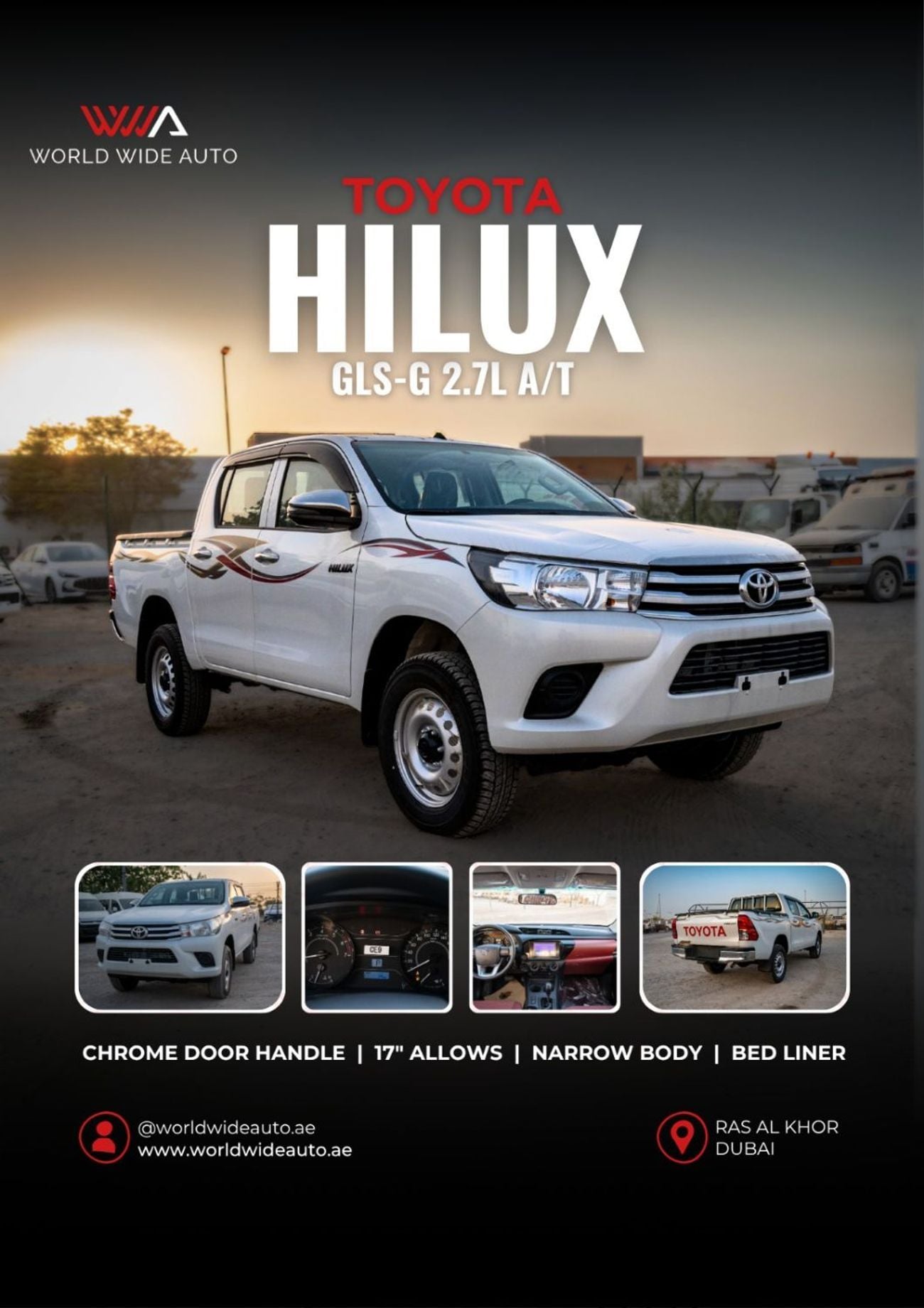 Toyota Hilux GLX HILUX 2.7 DC 4x2 GL G Automatic 2025 Model