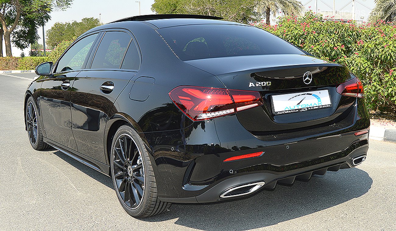 Mercedes-Benz A 200 AMG 2020, I-4 GCC, 0km with 2 Years Unlimited Mileage Warranty + 3 Years FREE Service at EMC