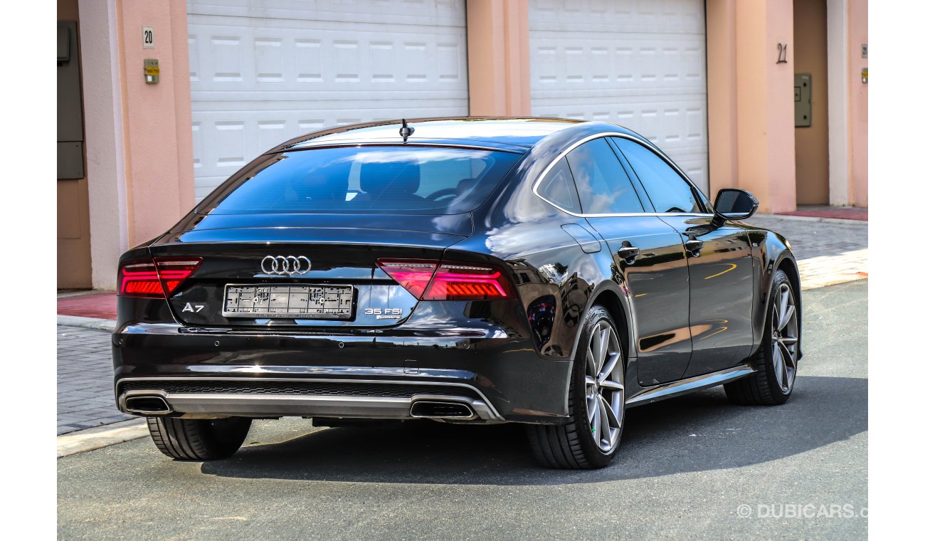 Audi A7 35 TFSI 2015 GCC under 2 years Warranty with Zero Down-Payment.