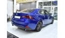 Lexus IS350 EXCELLENT DEAL for our Lexus IS350 F-Sport ( 2016 Model ) in Blue Color GCC Specs