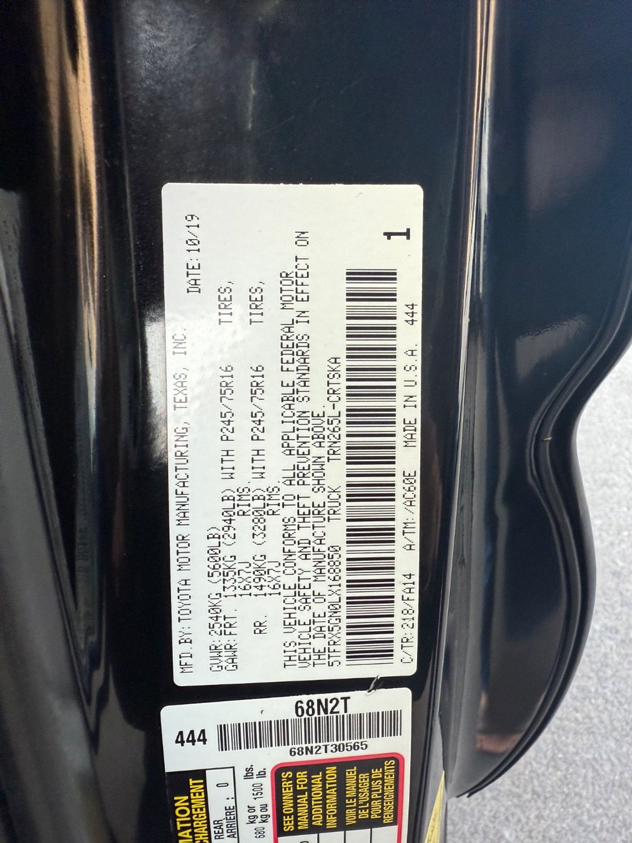 Toyota Tacoma 2020 TRD SPORT 2.7/V4 USA SPEC