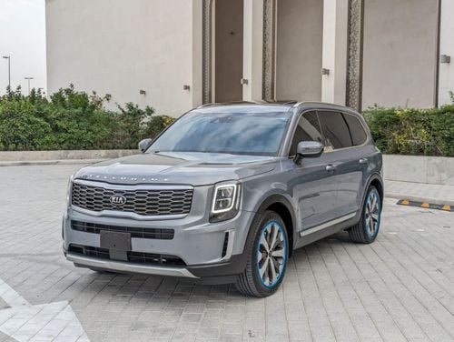 كيا تيلورايد Kia Telluride 2021 LHD grey colour