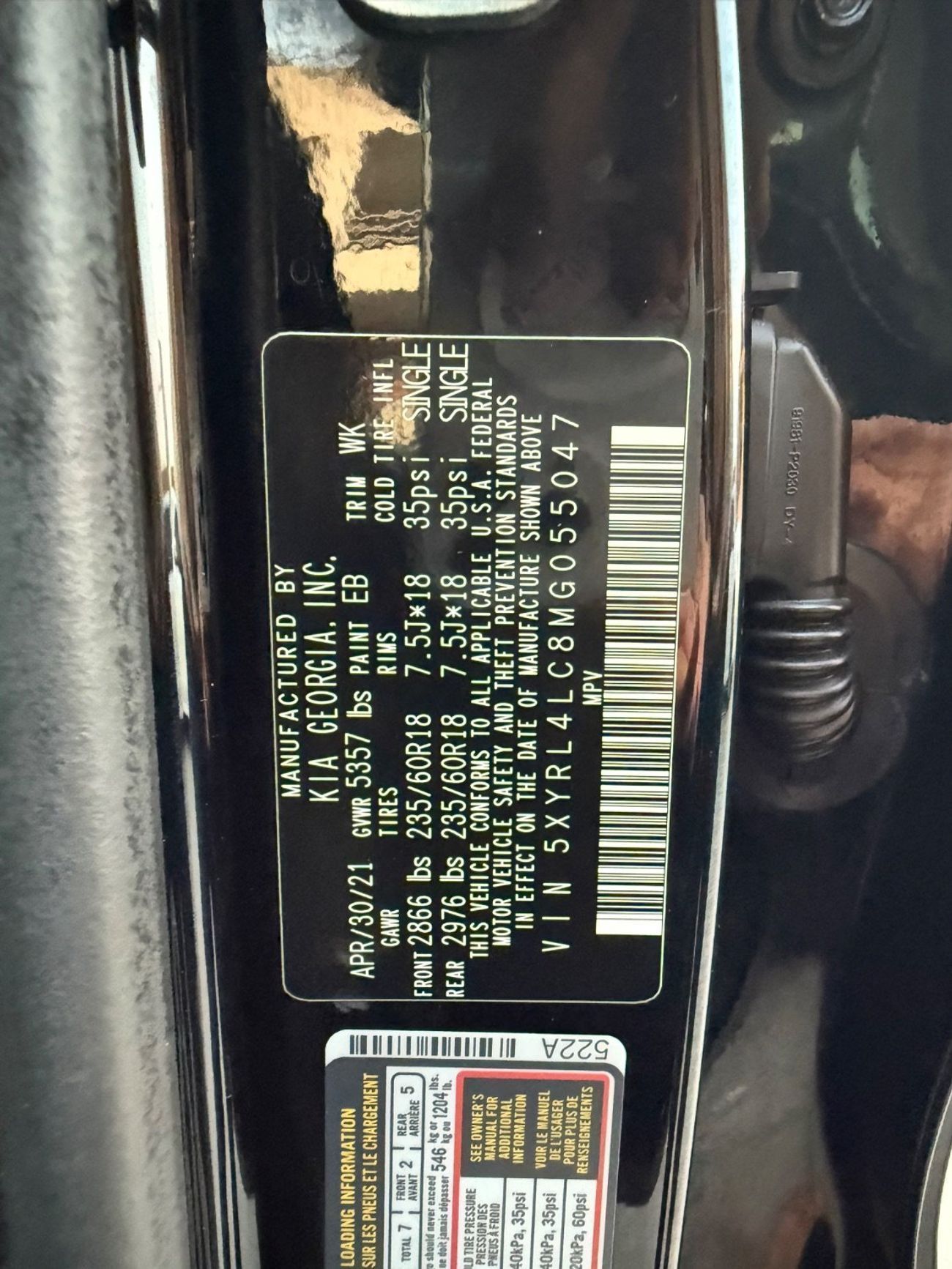 Kia Sorento Top 2.4L AWD 2021 LIMITED 2.4 FULL OPTION 7 SEATS US SPEC