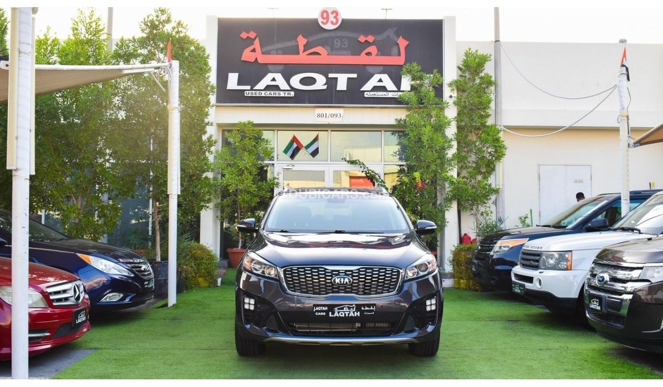 كيا سورينتو موديل 2017 وارد كندا 4 سلندر  لون رمادى  بصمة مثبت سرعة تحكم رنجات شاشة خلفية جناح خلفى بحالة ممتازة