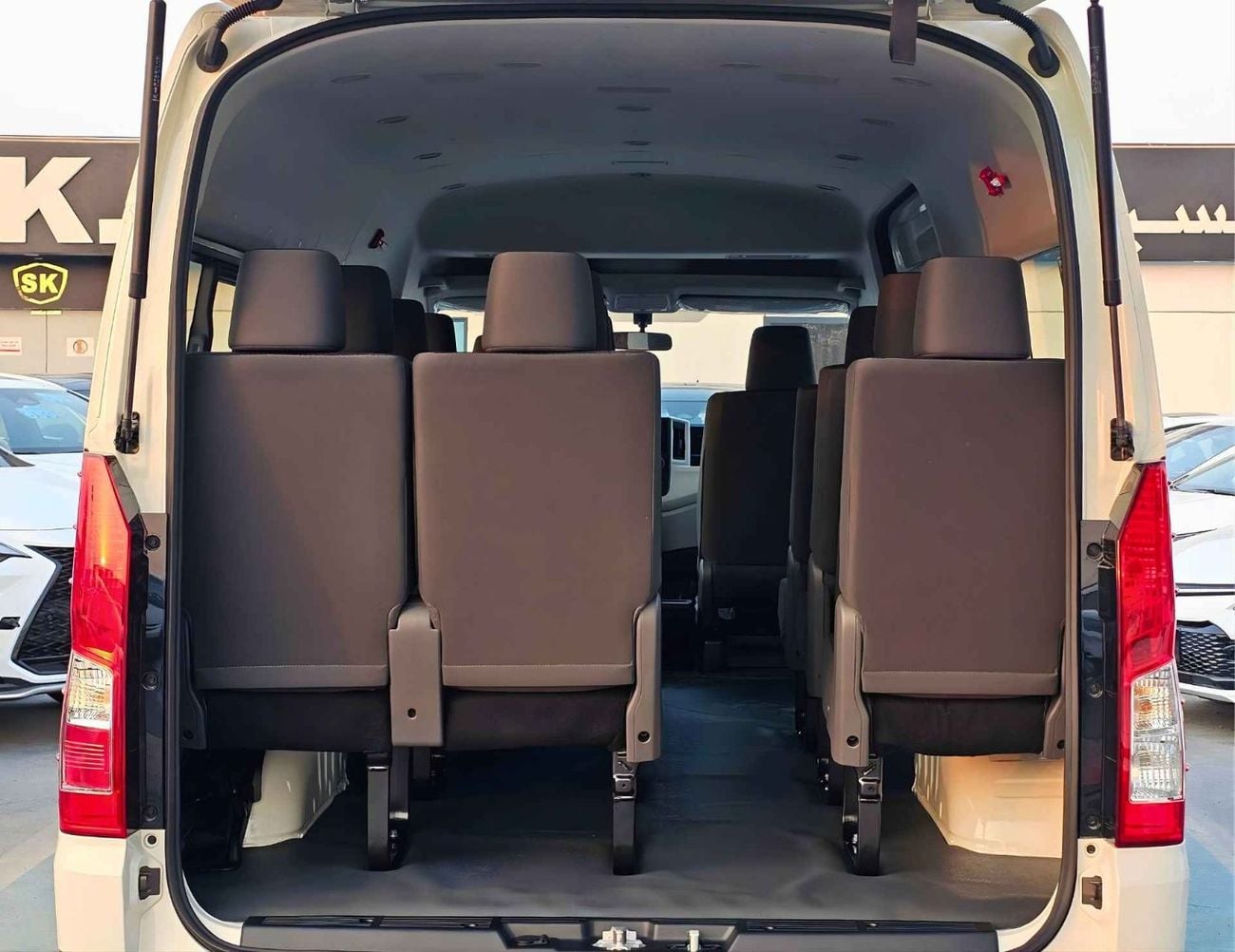 Toyota Hiace HIGHROOF / 13 SEATER / REAR CAMERA / 3.5L PETROL A/T / BLACK BUMPER (CODE # HPHRAB)