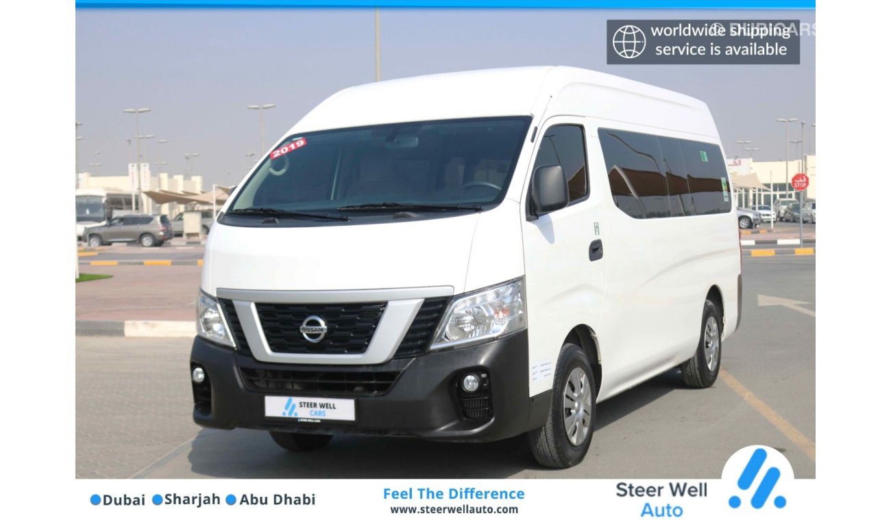 Nissan Urvan 2019 GCC SPECS AND AUTOMATIC GEAR UNDER WARRANTY EXCLUSIVE OF VAT