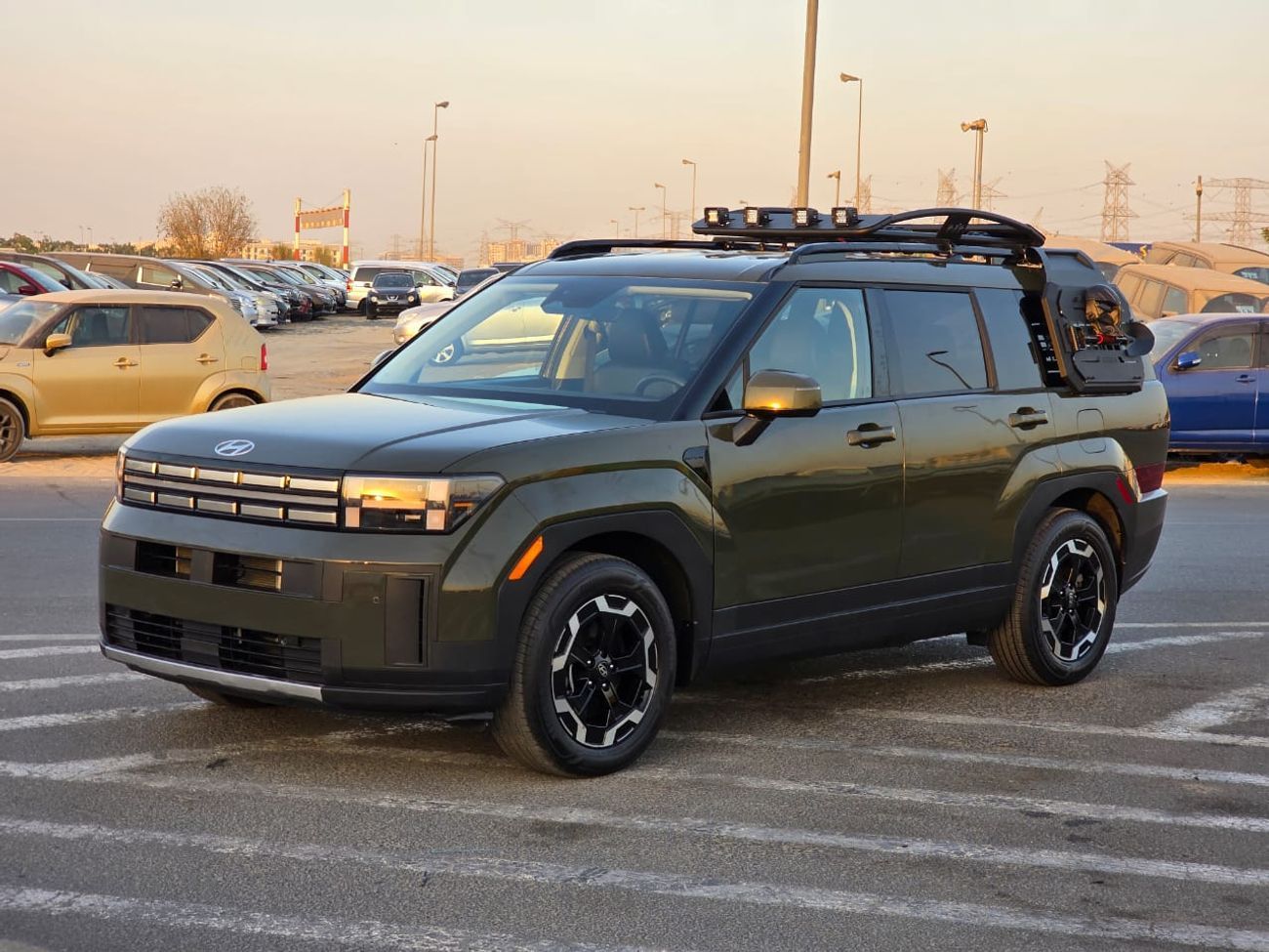 Hyundai Santa Fe 2025 Model Push button , Trunk automatic and original leather with 8 seatwe