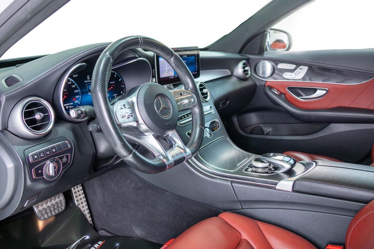 Mercedes-Benz C 43 AMG Std 3.0L 4 Matic-GCC-19 Inch Black Rims-Panoramic Roof-Active Sports Exhaust