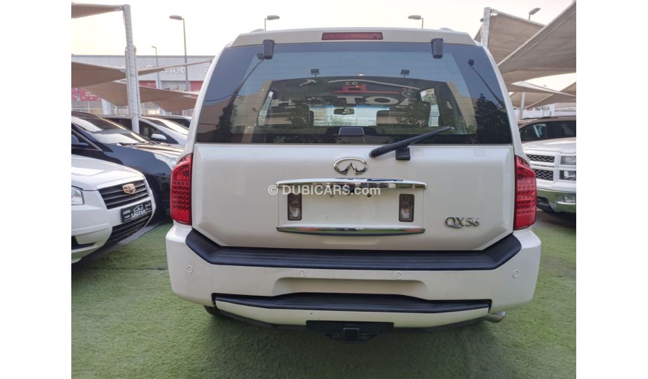 إنفينيتي QX56 خليجى موديل 2007  رقم واحد فتحه جلد رنجات حساسات بحاله ممتازه لاتحتاج لأى مصاريف