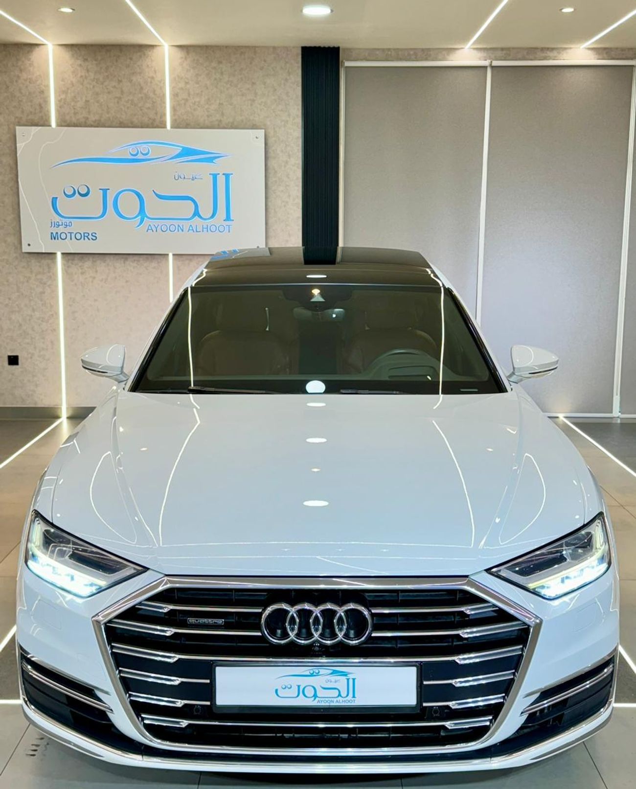 أودي A8 L 60 TFSI Quattro 4.0L (454 HP) AMAZING VIP AUDI A8 TFSI V6 || F.S.H || GCC || EXCELLENT PERFORMANCE