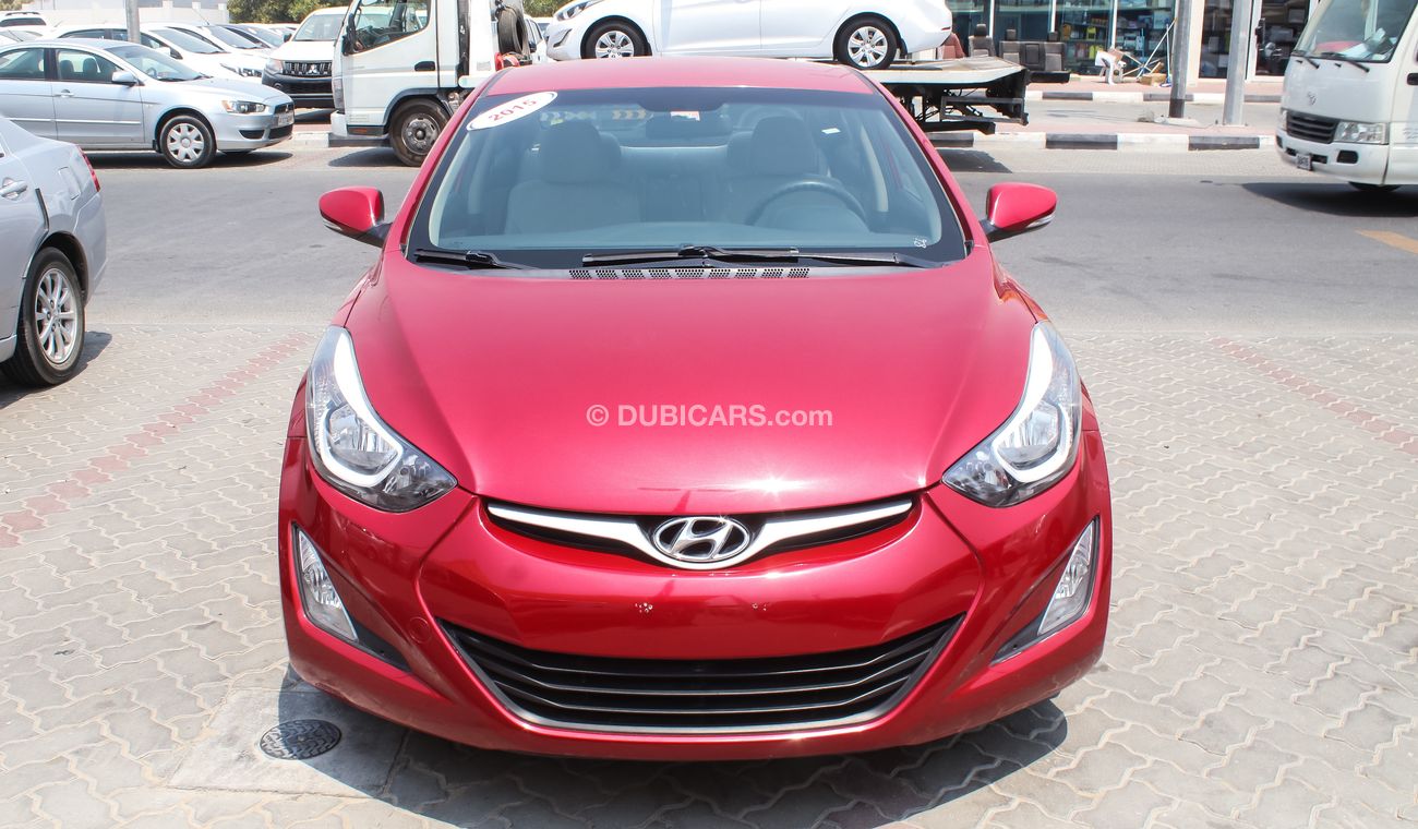 هيونداي إلانترا هيونداى النترا 2015 احمر  خليجى  بحالة ممتازة   بدون حوادث ماشية فليل