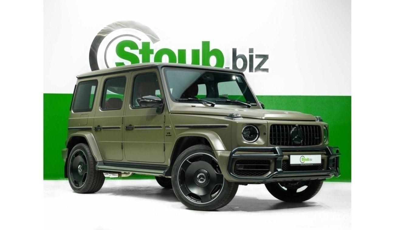 مرسيدس بنز G 63 AMG 2023-OLIVE MATT- 5 YEARS WARRANTY + CONTRACT SERVICE -DOUBLE NIGHT- CARBON -DIAMOND SEATS- BURMESTER