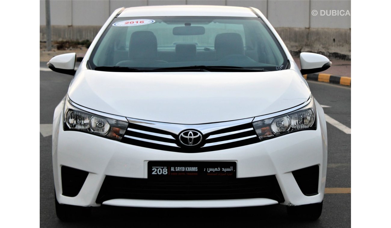 Toyota Corolla Toyota Corolla 2016 GCC SE 1.6 in excellent condition without accidents, very clean from inside and 