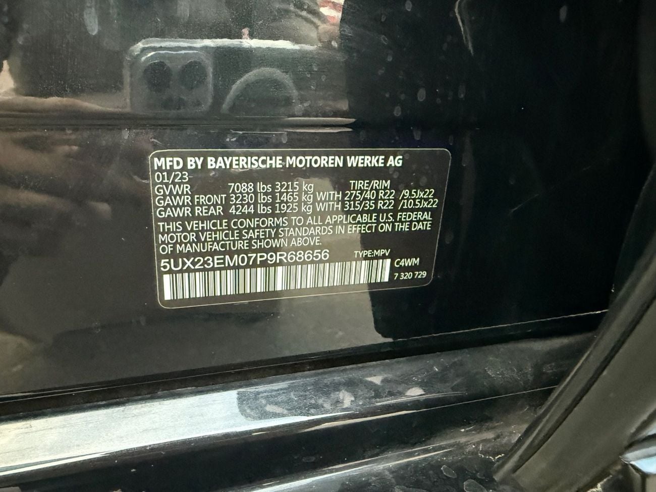 بي أم دبليو X7 XDRIVE40I M SPORT 3.0L