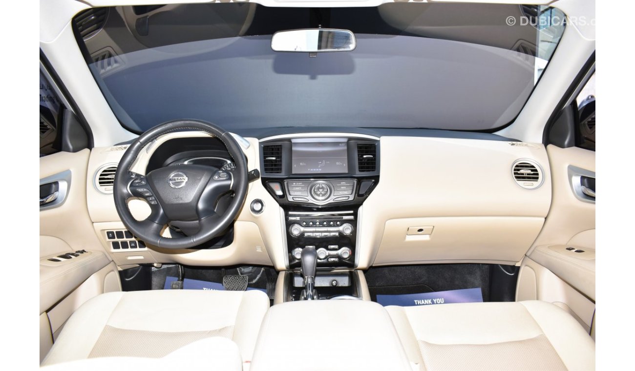 Nissan Pathfinder AED 1279 PM | 3.5L S 4WD GCC DEALER WARRANTY