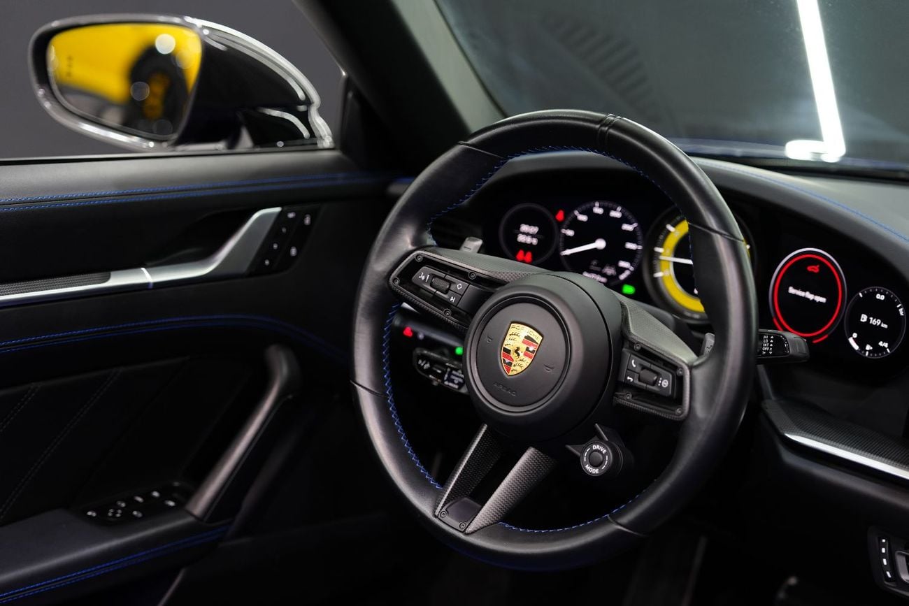 Porsche 911 Turbo S 3.8L (640 HP) Convertible Lift System, Ceramic Brakes, Carbon Interior, Al Nabooda Warranty