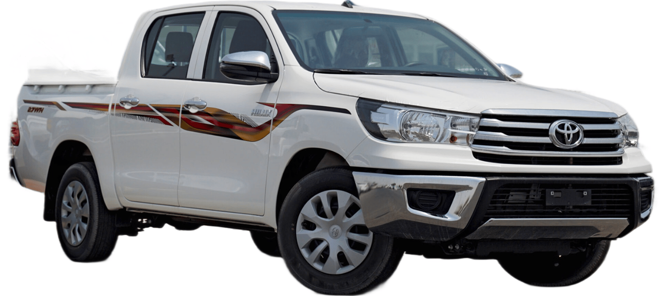 Toyota Hilux ECT0137 - Toyota Hilux Double Cab Pick Up - 2.7L Petrol Auto 2wd - White with Red Interior