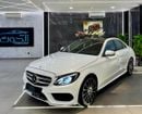 Mercedes-Benz C 200 AMG MERCEDES C200 || GCC || TOP OPTIONS || RED INTERIOR || FREE ACCIDENTS || PANORAMIC