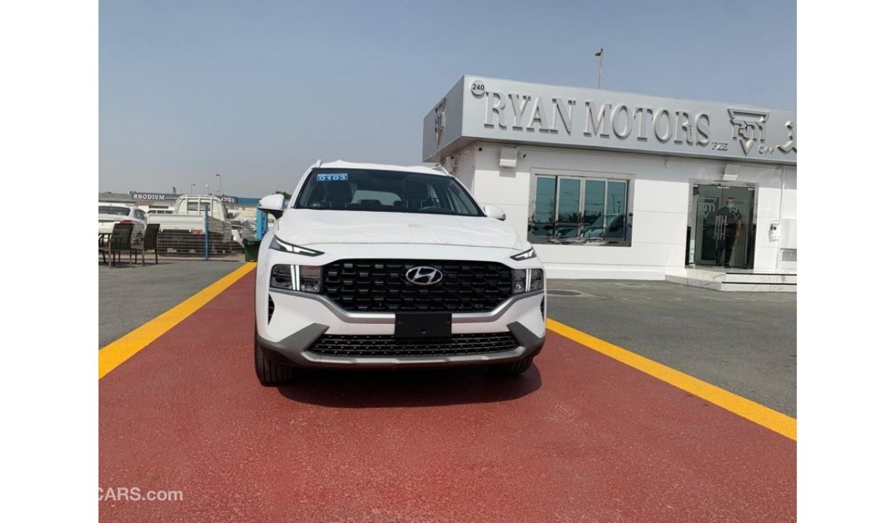 هيونداي سانتا في HYUNDAI SANTAFE 3.5L، V6، NEW SHAPE، MODEL 2021 WHITE WITH BROWN INTERIOR، فقط للتصدير