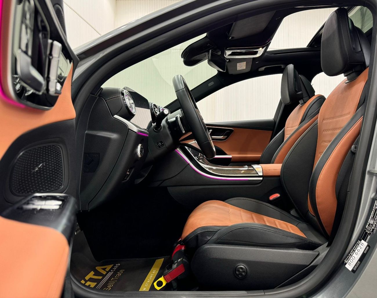 مرسيدس بنز C 200 بريميوم 2022 Mercedes Benz C200 AMG, July 2027 Mercedes Warranty + Service Pack, Full Options, Low K