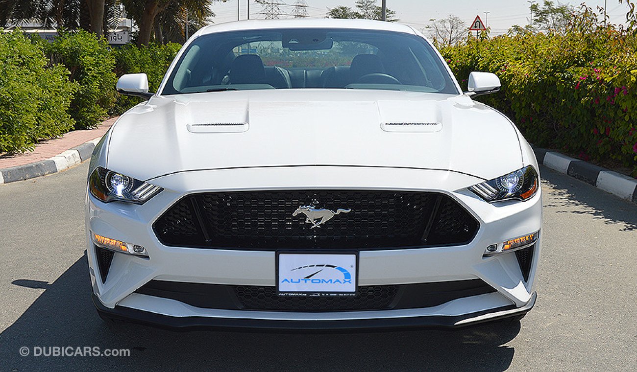 Ford Mustang 2019 GT Premium 5.0 V8 GCC, 0km w/ 3Yrs or 100K km Warranty + 60K km Service @ Al Tayer