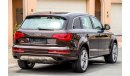 أودي Q7 3L Supercharged 2015 GCC under Agency Warranty with Zero Down-Payment.