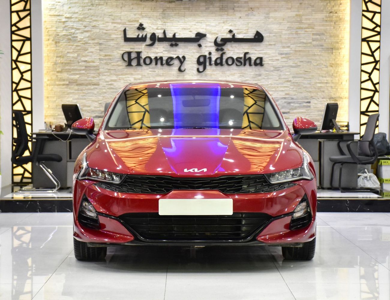 Kia K5 EXCELLENT DEAL for our KIA K5 ( 2022 Model ) in Red Color GCC Specs