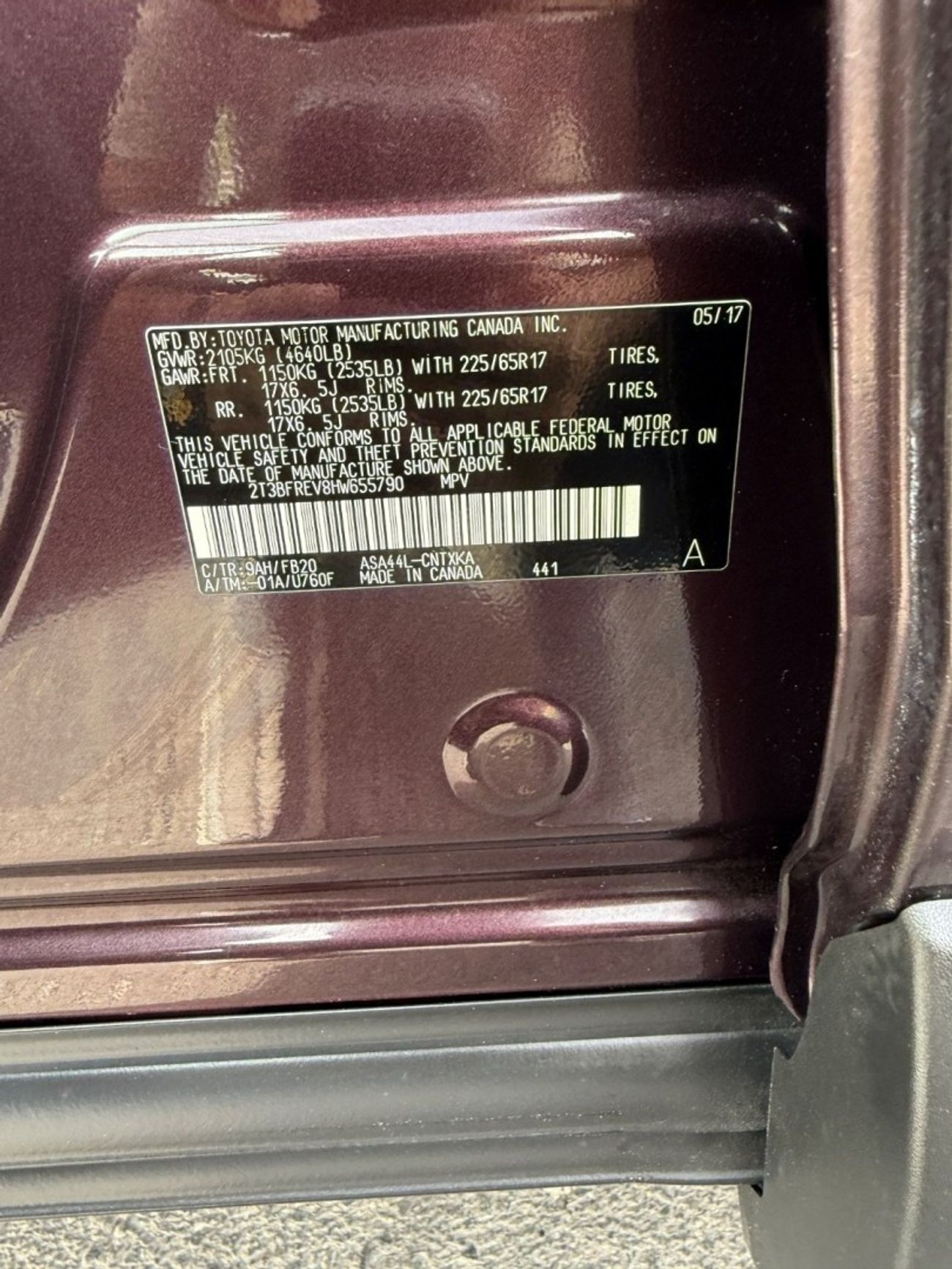 Toyota RAV4 LE 2.5L (219 HP)