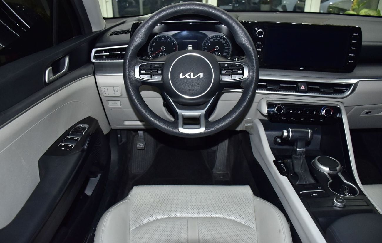 Kia K5 EXCELLENT DEAL for our KIA K5 ( 2023 Model ) in Black Color GCC Specs
