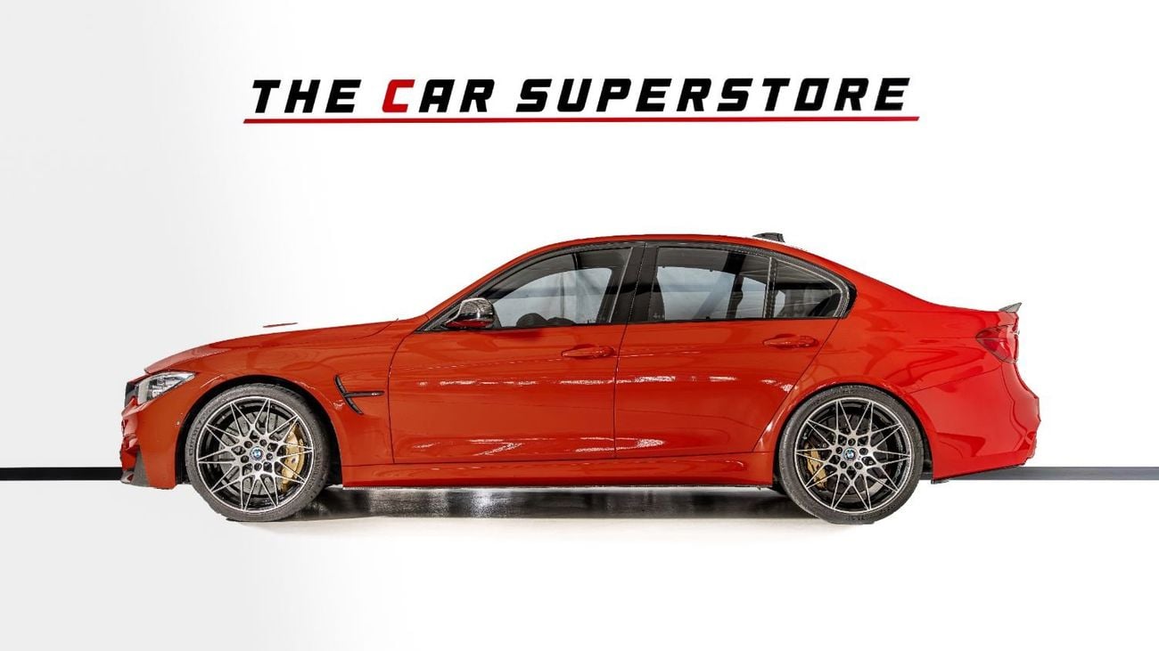 BMW M3 Competition 3.0L Rosso Corsa BMW Individual Color-Carbon Ceramic Brakes-Gold Brake Calipers
