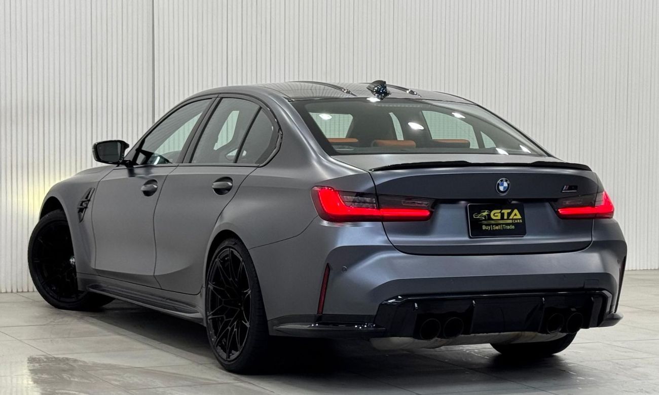 بي أم دبليو M3 Competition 3.0L 2021 BMW M3 Competition, Warranty, Service History, Carbon Fiber Package, Full Opti