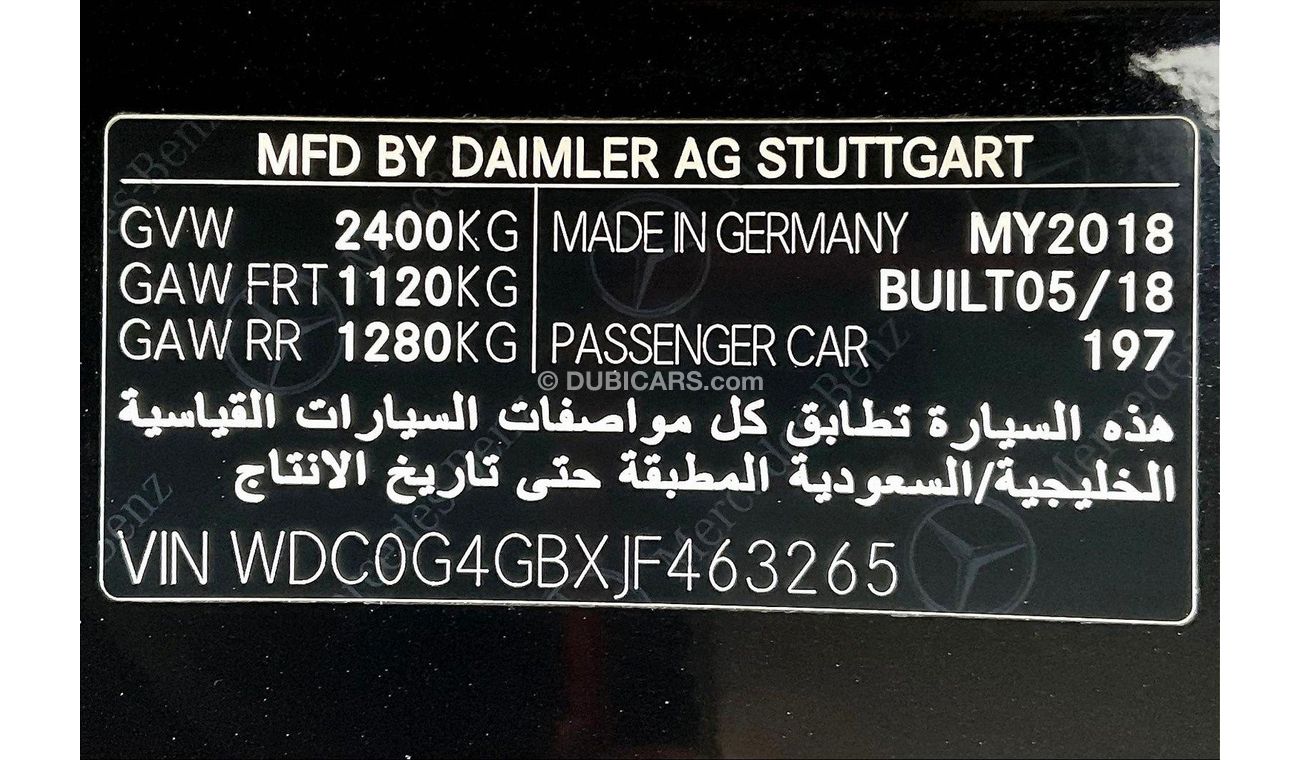Mercedes-Benz GLC 250 AMG (Half leather seats)