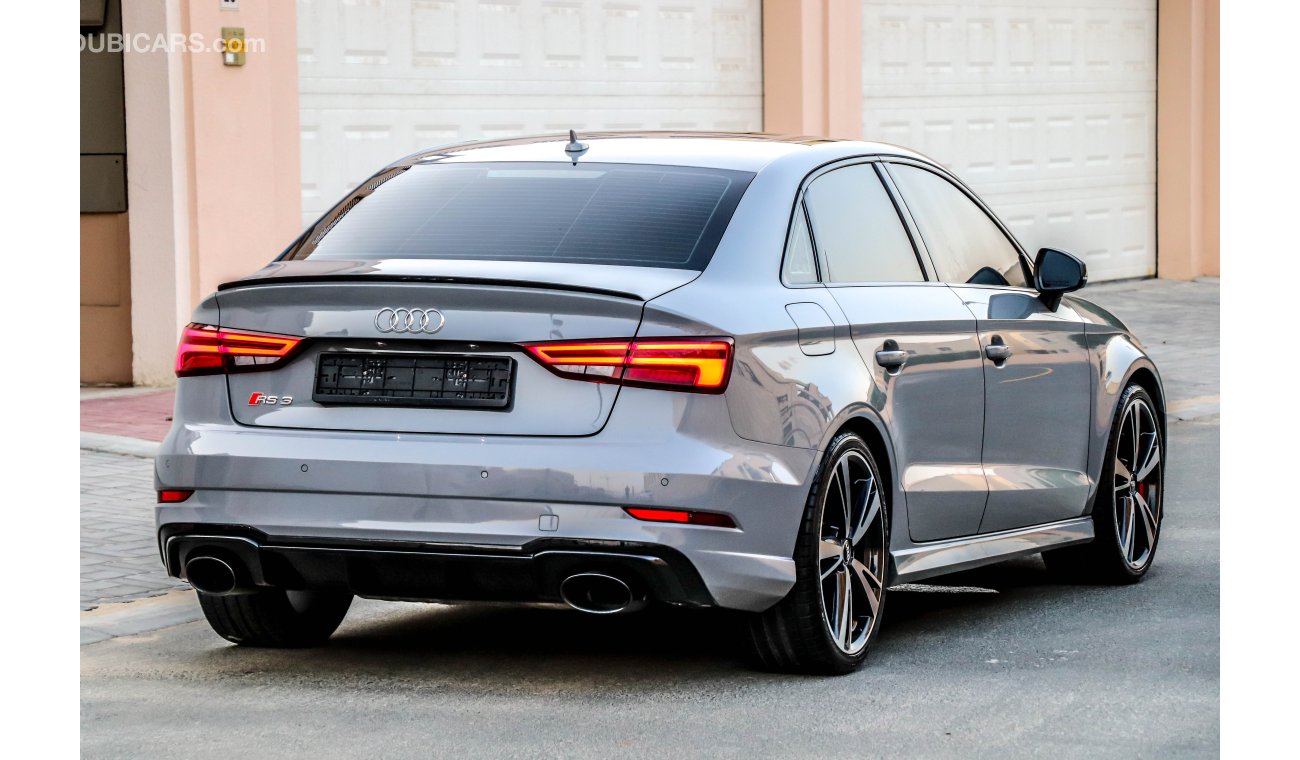 Audi RS3 GCC 2017 under Agency Warranty with Zero Down-Payment.