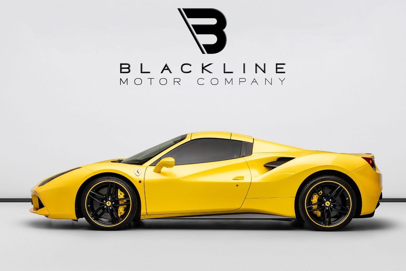 Ferrari 488 Spider STD BUY NOW, PAY 2027 | THE BLACKLINE STANDARD | Giallo Modena, Full Carbon, GCC