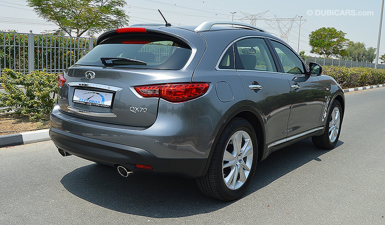 Infiniti QX70 3.7L V6 AWD, GCC, 0km w/ 5Yrs  200K km WTY + 2Yrs or 50K km Service from Dynatrade Free Registration