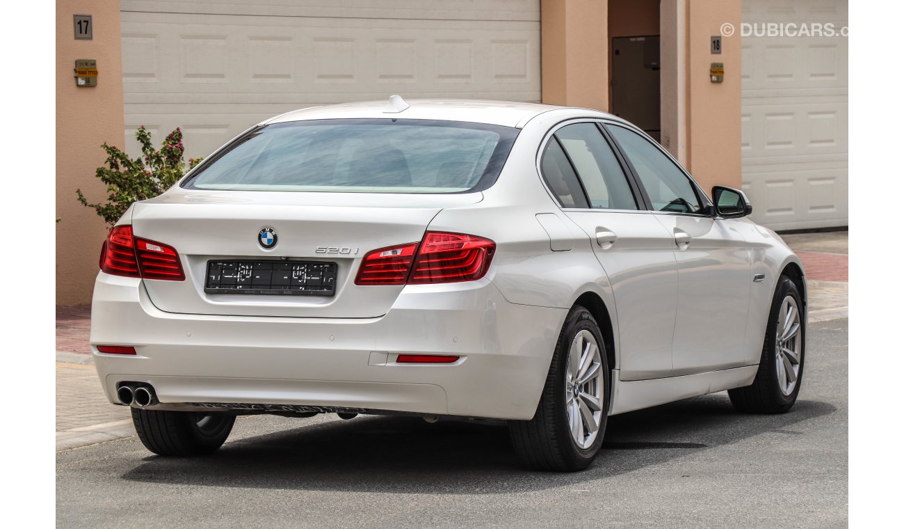 BMW 520i i 2015 GCC under Agency Warranty with Zero Down-Payment.