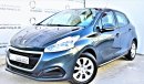 Peugeot 208 1.6L ACTIVE 2016 GCC SPECS DEALER WARRANTY